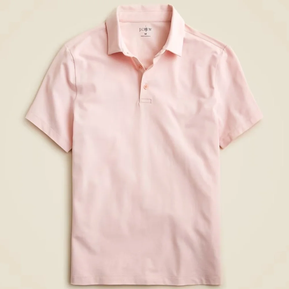 J Crew Classic Performance Polo Light Pink Medium